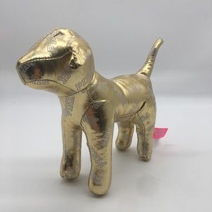Victoria’s secret PINK gold shiny logo iconic dog